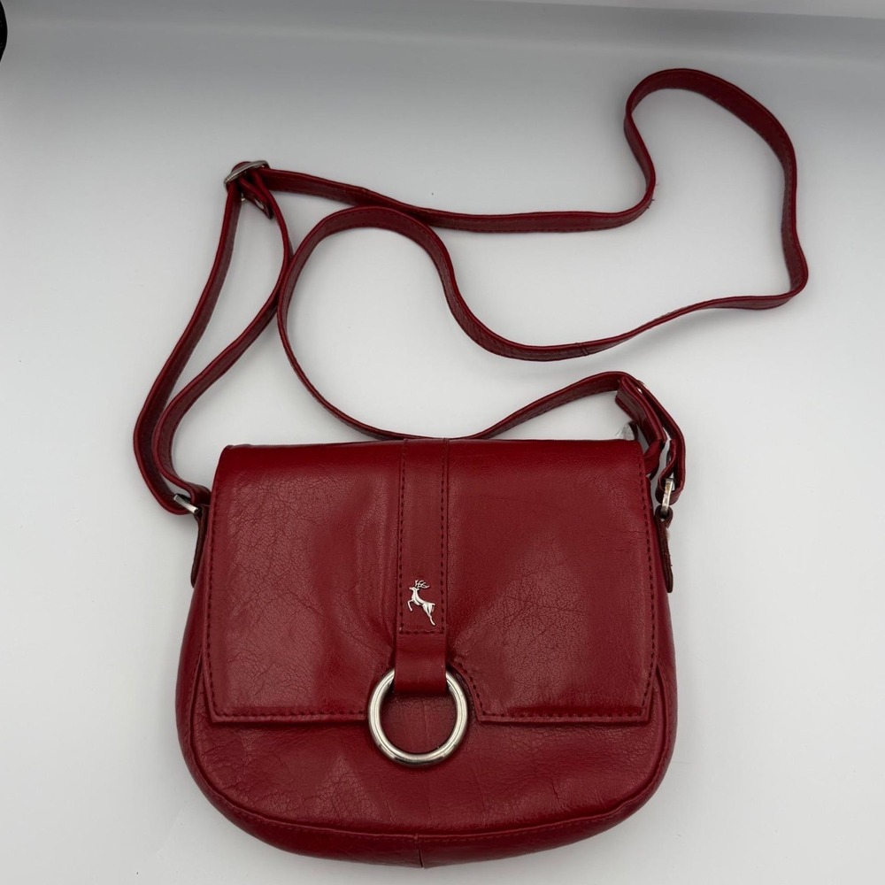 Unbranded Crossbody Bag Womens Small Red Excellent Leather Vintage 90s Y2K